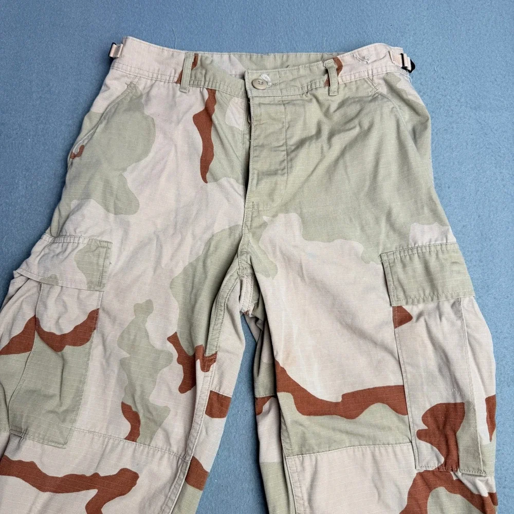US Military 3 Color Desert Camo Cargo Pants Ripstop Small Short 8415-01-327-5329